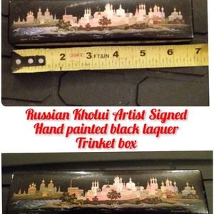 1980's Russia Hand painted trinket box